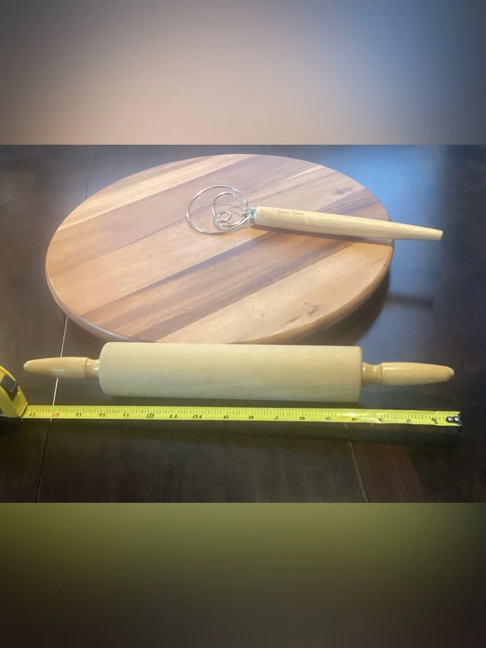Vintage | Foley Maple Rolling Pin with Ball Bearings and carved handles. EUC